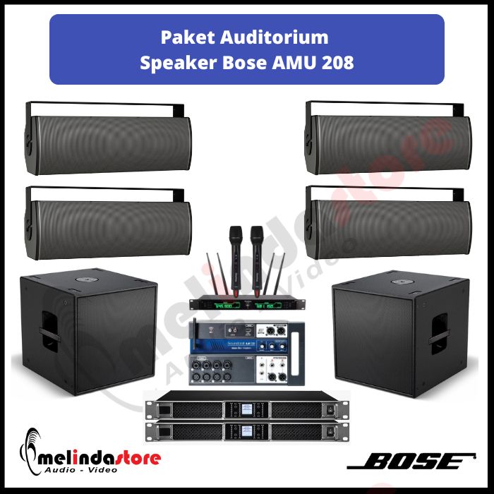 Paket Auditorium Speaker Bose AMU208 4 Speaker dan 2 Subwoofer Bose